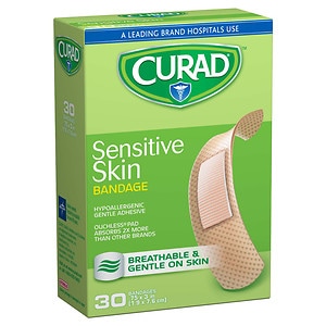 UPC 080196302614 product image for Curad Sensitive Skin Gentle Fabric Sterile Latex-Free Bandages, 3/4 x 3 inch (19 | upcitemdb.com