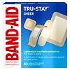 Band-Aid Sheer Comfort Sheer Adhesive Bandages, Assorted, 80 ea