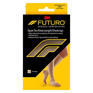 UPC 051131201064 product image for FUTURO Knee-High, Firm Support Medical Hosiery, Open Toe, Beige, Large, 1 pr | upcitemdb.com