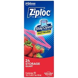 Ziploc Storage Bags, Quart