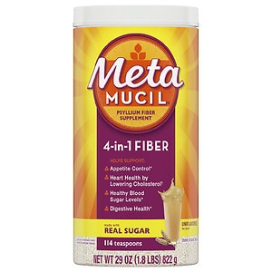 Metamucil MultiHealth Fiber Texture Powder Supplement, Orange Coarse