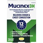 MucinexDM Expectorant and Cough Suppressant, 600mg, Extended-Release Bi-Layer Tablets