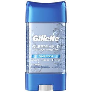 Gillette 3x Triple Protection System Clear Gel Antiperspirant & Deodorant, Cool Wave, 4 oz