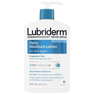 Lubriderm Daily Moisture Fragrance Free Lotion, For Normal to Dry Skin, 16 fl oz