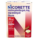 Nicorette Nicotine Gum, 4 mg, Cinnamon Surge