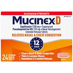 MucinexD Expectorant and Nasal Decongestant, 1200 mg, Extended-Release Bi-Layer Tablets