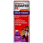 Sudafed PE Children's, Non-Drowsy Cold & Cough Suppressant, Grape