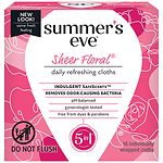 Summer's Eve Cleansing Cloths for Sensitive Skin, Sheer Floral