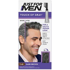 Just For Men Touch of Gray Hair Treatment, Dark Brown - Gray T-45