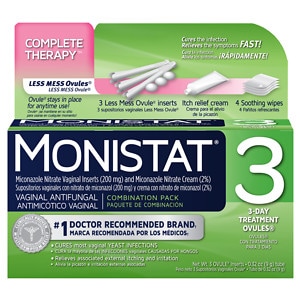 Monistat 3 Triple Action System, Combination Pack, 3-day Treatment- 3 pack
