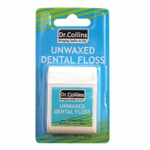 UPC 896660002443 product image for Dr. Collins Dental Floss, Unwaxed, 55 yd | upcitemdb.com