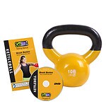 GoFit Premium Kettle Bell with DVD 10lb Yellow- 1 ea