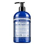Dr. Bronner's 4-IN-1 Sugar Organic Pump Soap, Peppermint- 12 oz