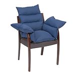 Duro-Med Standard Comfort Cushion w Six Ties, Navy