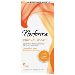 Norforms Long Lasting Feminine Deodorant Suppositories, Tropical Splash&nbsp;