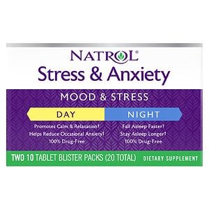 UPC 047469054588 product image for Natrol Stress & Anxiety Day & Nite, Tablets, 20 ea | upcitemdb.com