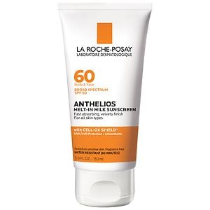 La Roche-Posay Anthelios 60 Melt-In Susncreen Milk SPF 60 Face & Body, For all skin types, 5 fl oz