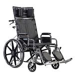 Sentra Reclining Wheelchair with Elevating Leg Rest, 22 inch