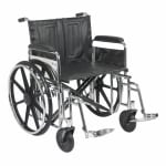 Sentra Extra Heavy Duty Wheelchair with Various Arm Styles and Front Rigging Options