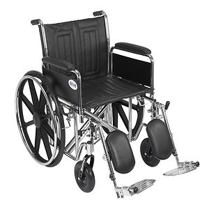 Sentra EC Heavy Duty Wheelchair with Rigging, Detachable Full Arms, 20 inch