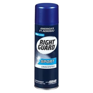Right Guard Sport 3-D Odor Defense, Antiperspirant & Deodorant Aerosol, Unscented, 6 oz