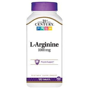 21st Century L-Arginine 1000mg, Maximum Strength, 100 tablets