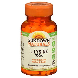 Sundown Naturals L-Lysine, 500mg