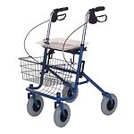 Lumex Bariatric Deluxe 4 Wheel Rollator,Blue