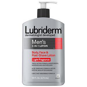 Lubriderm Men's 3-in-1 Lotion, Light Fragrance, 16 fl oz