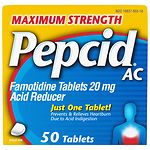 Pepcid AC Acid Reducer, Maximum Strength, Tablets