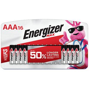 Energizer Max Alkaline Batteries, AAA- 16 ea