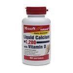 Mason Natural Liquid Calcium 1200 with Vitamin D, Softgels