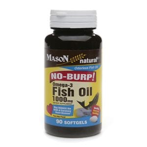 Mason Natural No Burp! Omega-3 Fish Oil, 1000mg, Small Softgels&nbsp;