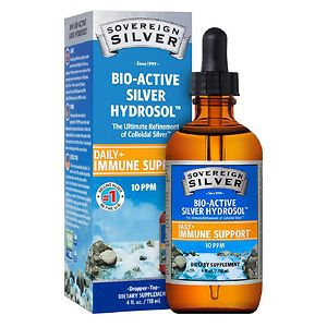 Sovereign Silver Bio-Active Silver Hydrosol, Dropper-Top