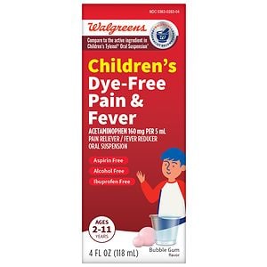 Walgreens Children's Pain Relief Suspension Liquid, Bubblegum- 4 oz