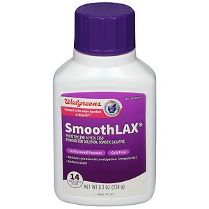 UPC 311917110165 product image for Walgreens SmoothLax Polyethylene Glycol 3350 Laxative Powder for Solution, 14 Da | upcitemdb.com