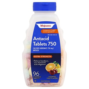 UPC 311917079721 product image for Walgreens Extra 750 mg Chewable Antacid/Calcium Supplement Tablets, Assorted, 96 | upcitemdb.com