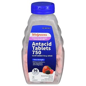 UPC 311917079707 product image for Walgreens Extra Antacid 750 mg Chewable Tablets, Berry, 96 ea | upcitemdb.com