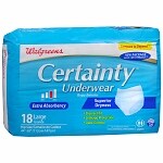 Walgreens Certainty Underwear, Moderate Absorbency, Large