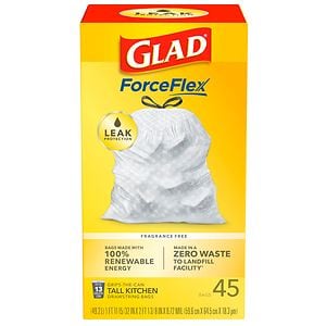 Glad Tall Kitchen Drawstring Trash-Garbage Bags