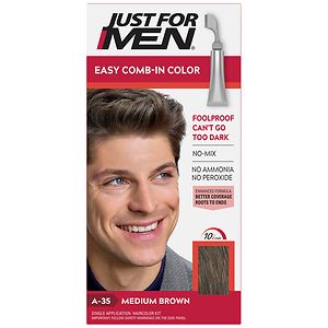 Just For Men AutoStop Foolproof Haircolor, Medium Brown A-35, 1 ea