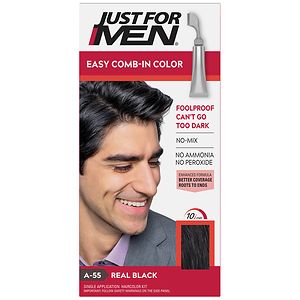 Just For Men AutoStop Foolproof Haircolor, Real Black A-55, 1 ea