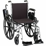Nova Wheelchair Lightweight, Flip Back Detach Arm Swing Away Footrest, 16 inch- 1 ea