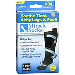 Miracle Socks Anti-Fatigue Compression Socks, Unisex, Black, Small/Medium
