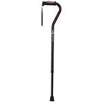 Hugo Adjustable Offset Cane with Reflective Strap, Cocoa by 
