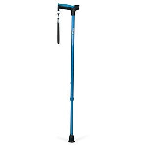 Hugo Adjustable Derby Cane with Reflective Strap, Aquamarine- 1 ea