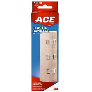 Ace Elastic Bandage with Clips, Model 207315, 6 inches- 1 ea