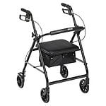 Drive Medical Rollator with Fold Up Removable Back Support & Padded Seat by 