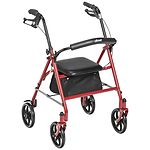 Drive Medical Four Wheel Rollator with Fold Up Removable Back Support by 