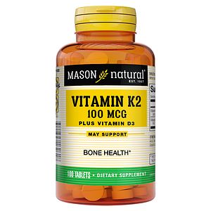 UPC 311845162618 product image for Mason Natural Vitamin K2 100mcg Plus D3 1000 IU, Tablets, 100 ea | upcitemdb.com